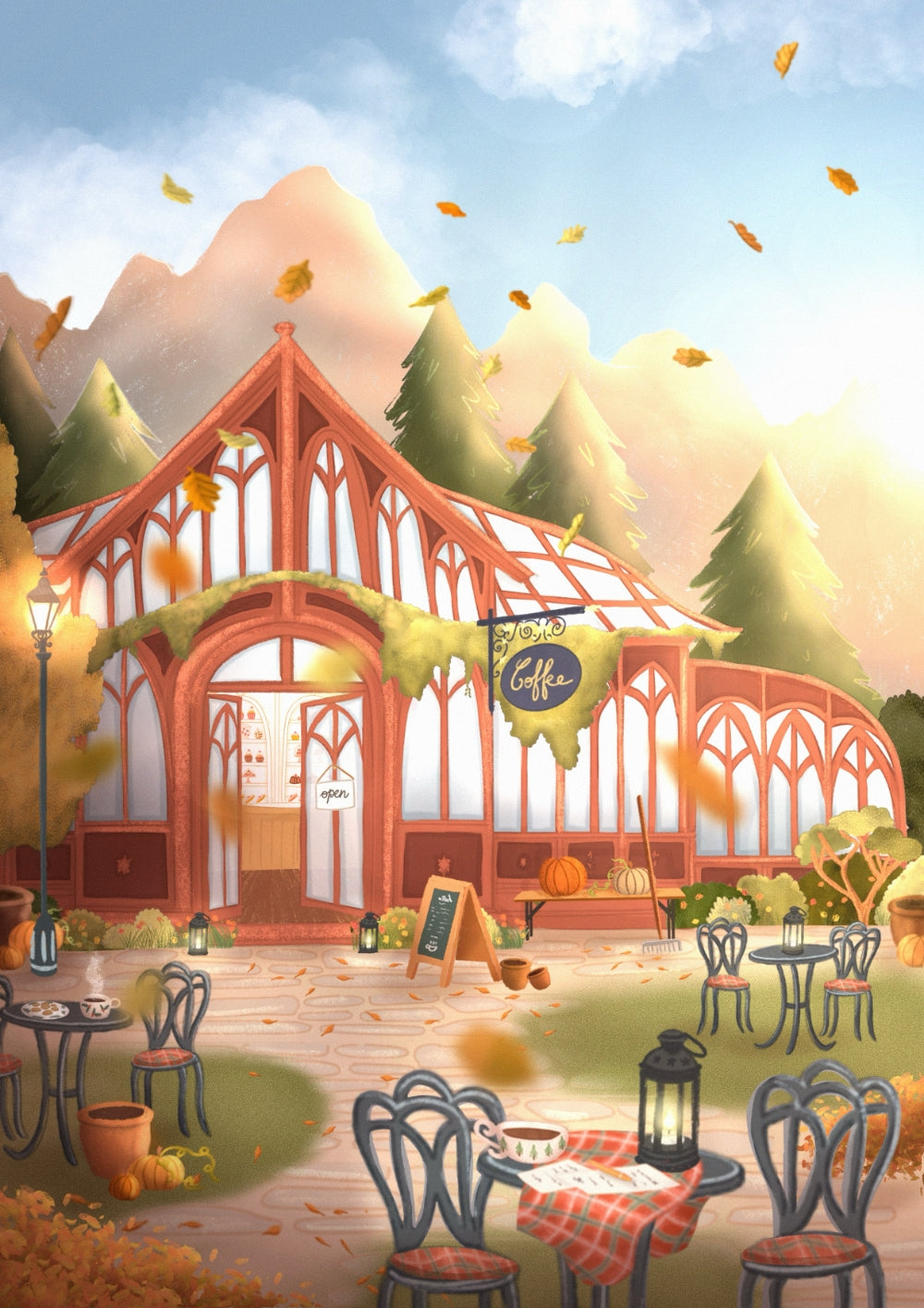 Tirage illustration Enjoy the cosy season