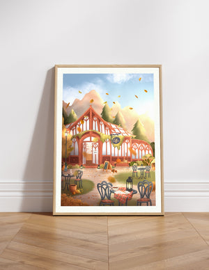 Illustration print Enjoy the cozy season